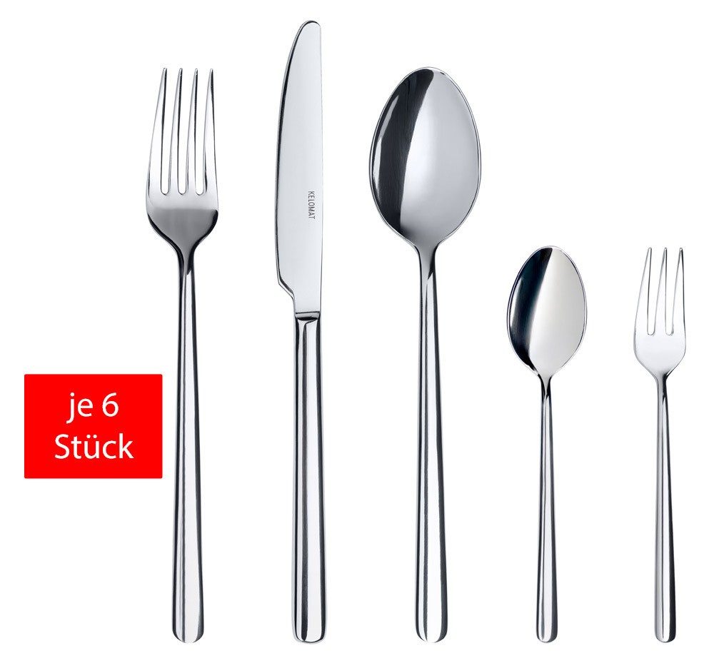 Kelomat Besteckset Classico Edelstahl Silber 30-tlg.