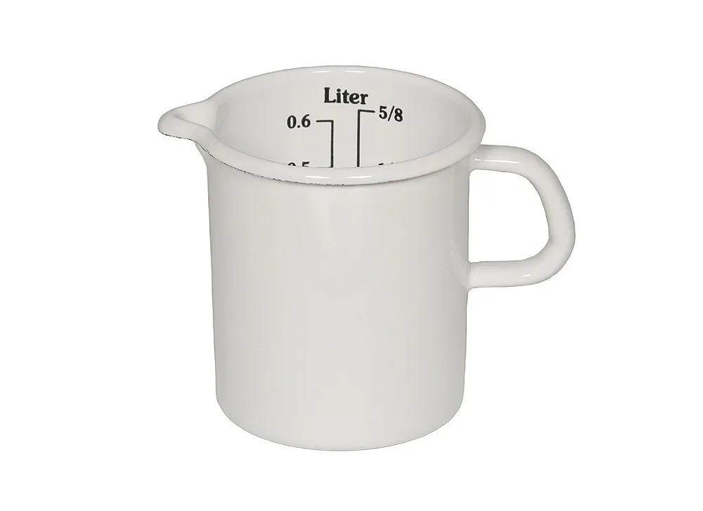 Riess Küchenmaß Emaille Messbecher Weiß 9cm