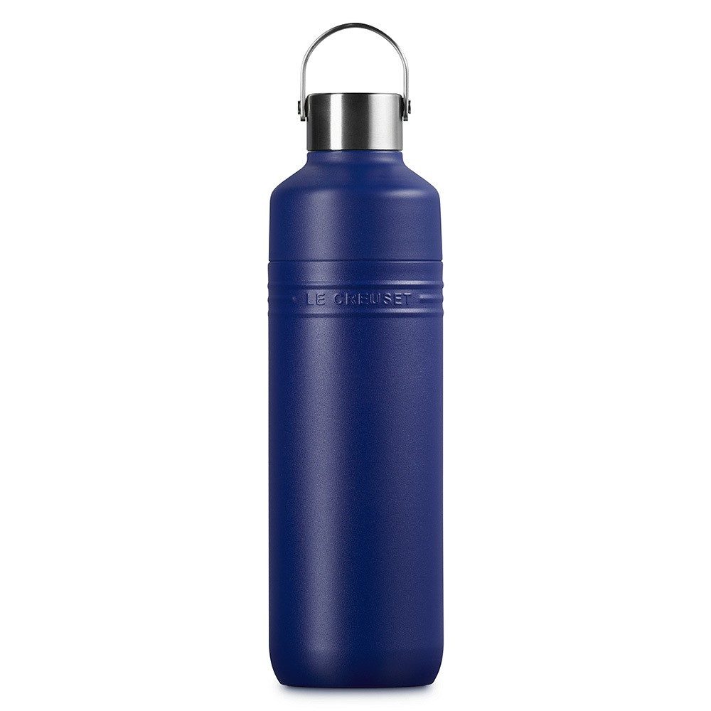 Le Creuset Trinkflasche On The Go Edelstahl Isolierflasche Azure Blau 500 ml