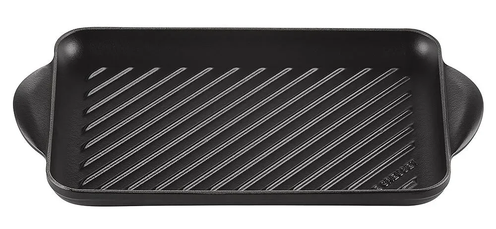Le Creuset Grillplatte Rechteckig Gusseisen Schwarz 32cm