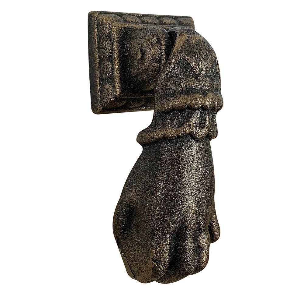 Türklopfer Hand Faust Nostalgie Klassiker Gusseisen Bronze-Optik Antik-Stil