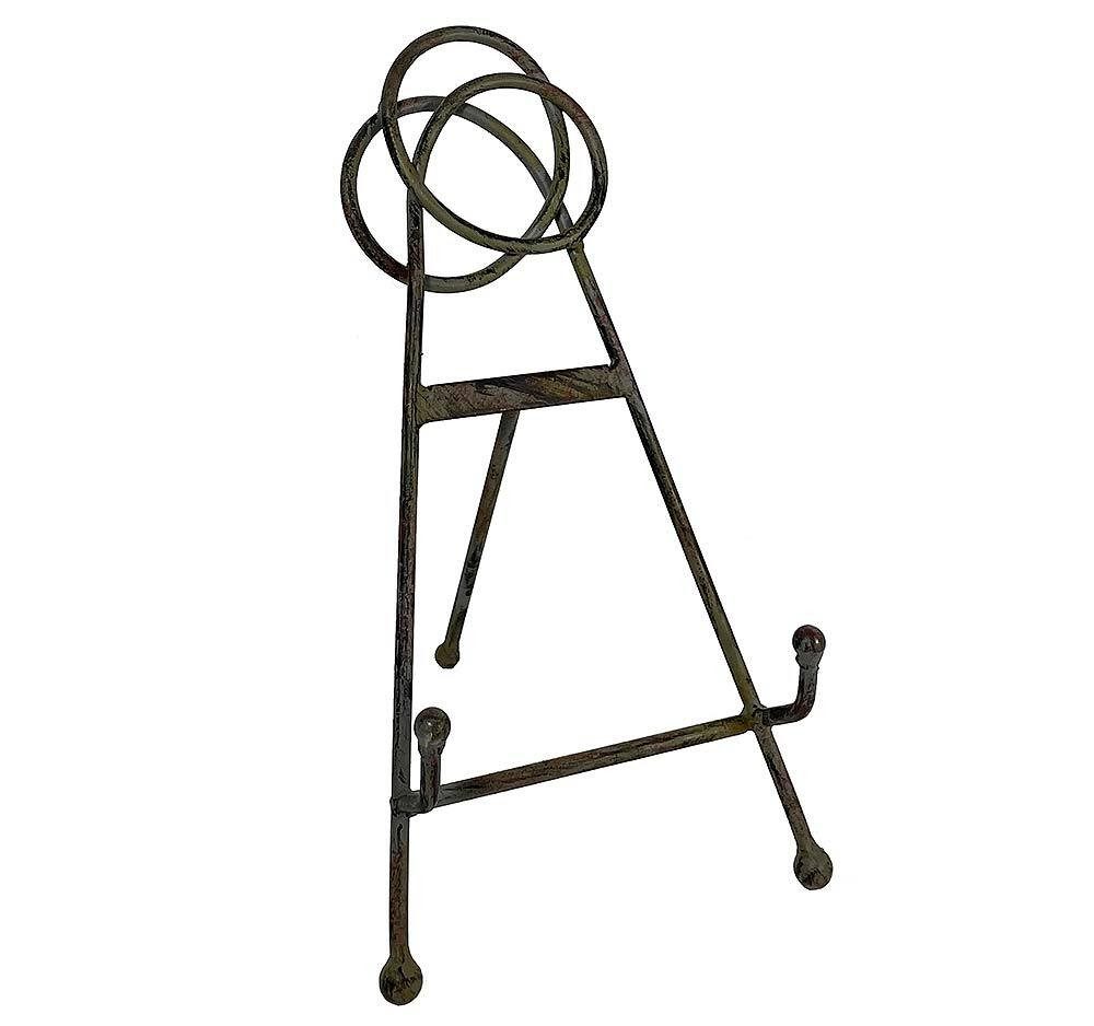 Buchstütze Nostalgie Buchständer Eisen Grau Kochbuchhalter Vintage-Stil
