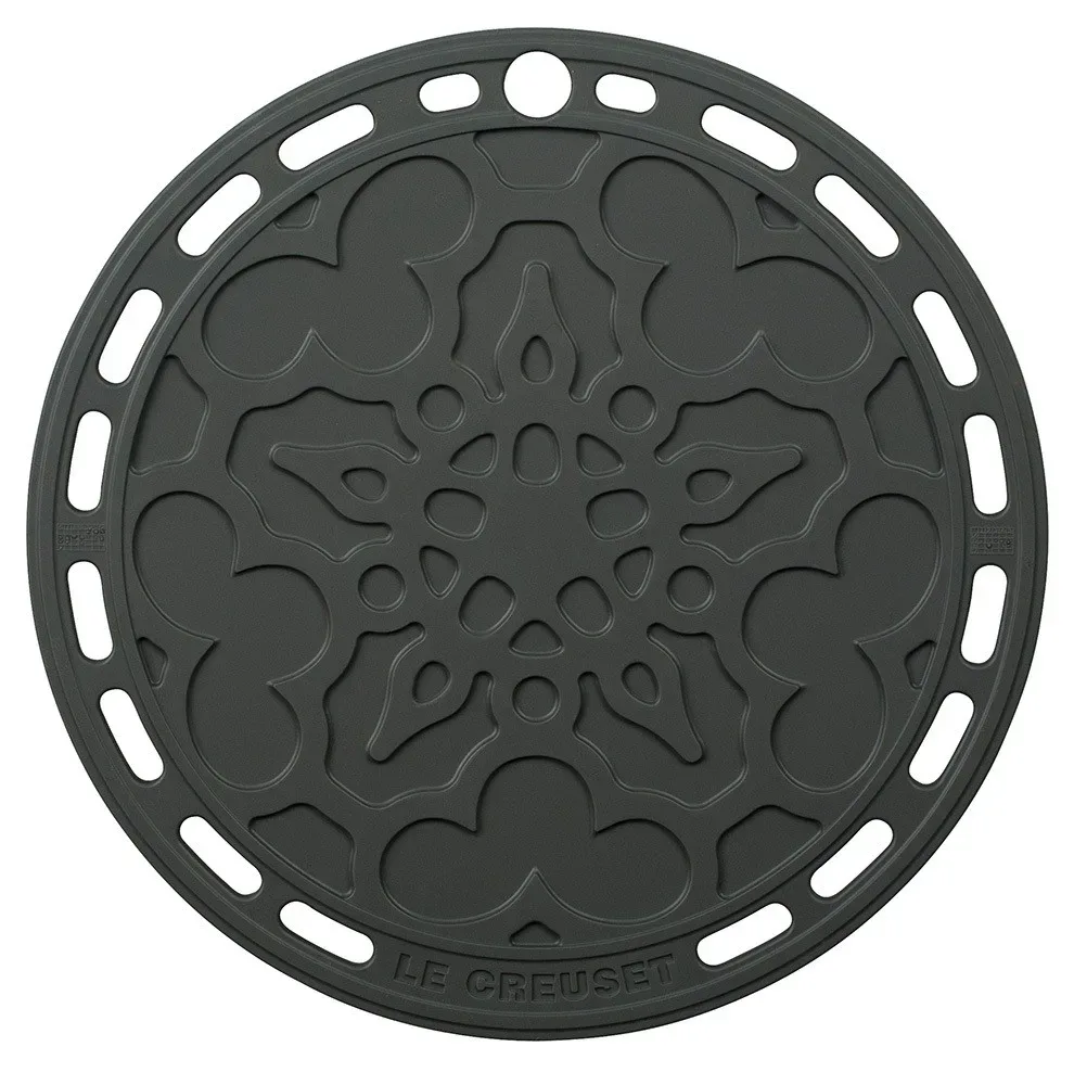 Le Creuset Silikon Untersetzer Tradition Rund Flint 20cm