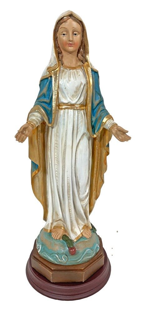 Skulptur Heilige Maria Figur Statue Madonna Kunststein Dekoration Antik-Stil