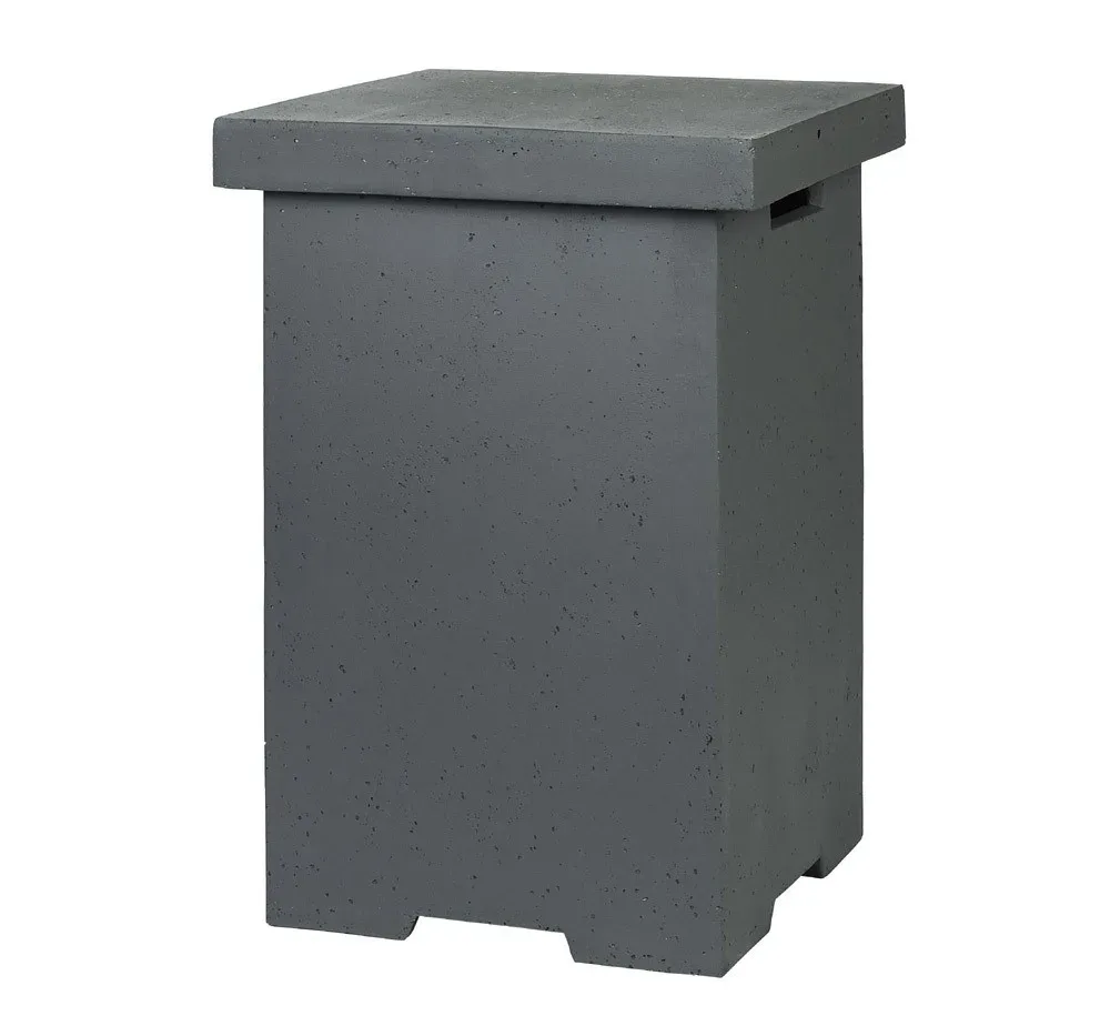 Happy Cocooning Beistelltisch für Gasflasche grau 410 x 410 x 620 mm