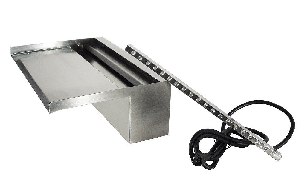 Ubbink Niagara 60 LED Wall Wasserfall Element Edelstahl Beleuchtet
