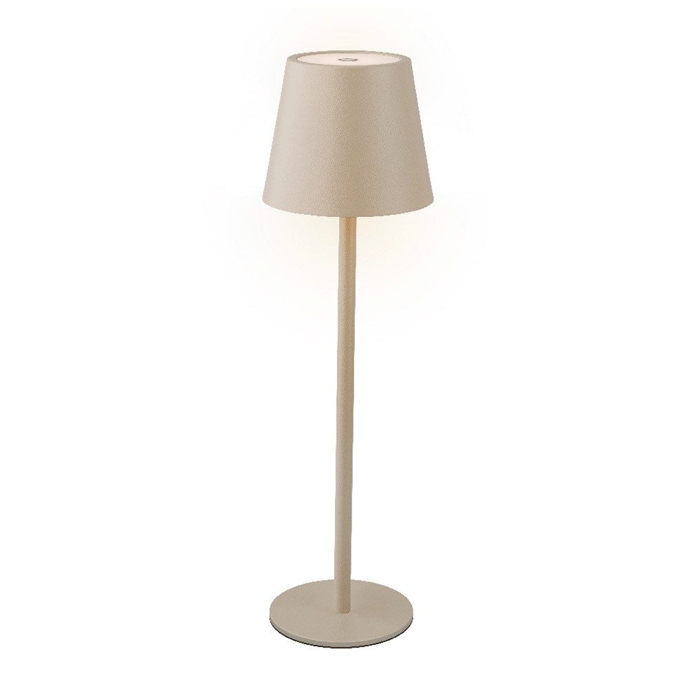 LED Tischlampe Kabellos Dimmbar Touch Tischleuchte Beige USB Warmweiß Kaltweiß