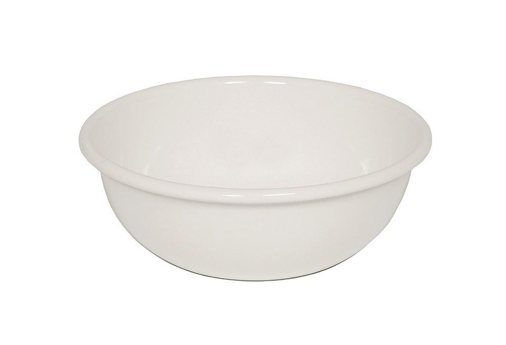Riess Obst und Salatschüssel Emaille Weiß 22cm