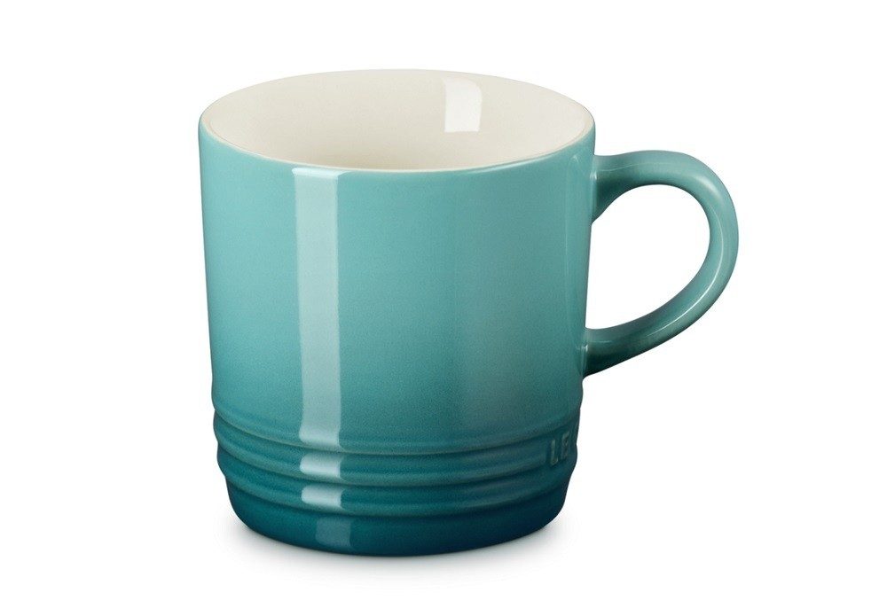 Le Creuset Tasse Becher Steinzeug Bleu Riviera Blau 350 ml