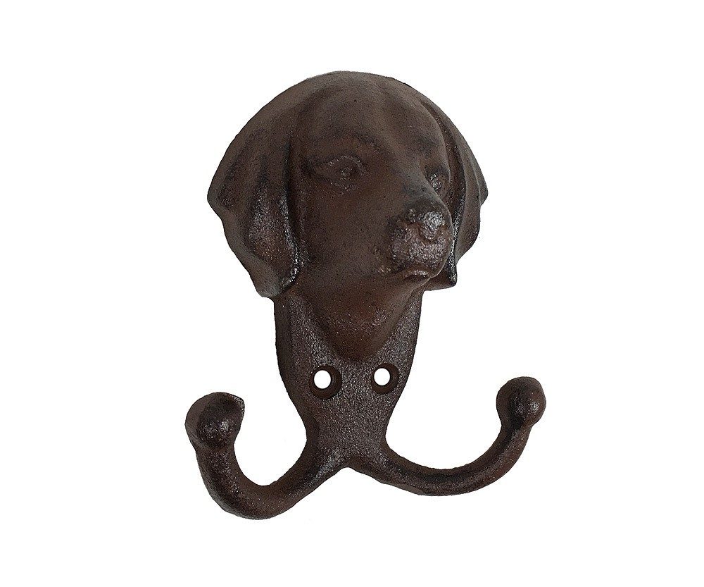Wandgarderobe Hund Garderobe für Hundeleinen Halter Vintage-Stil Gusseisen Braun
