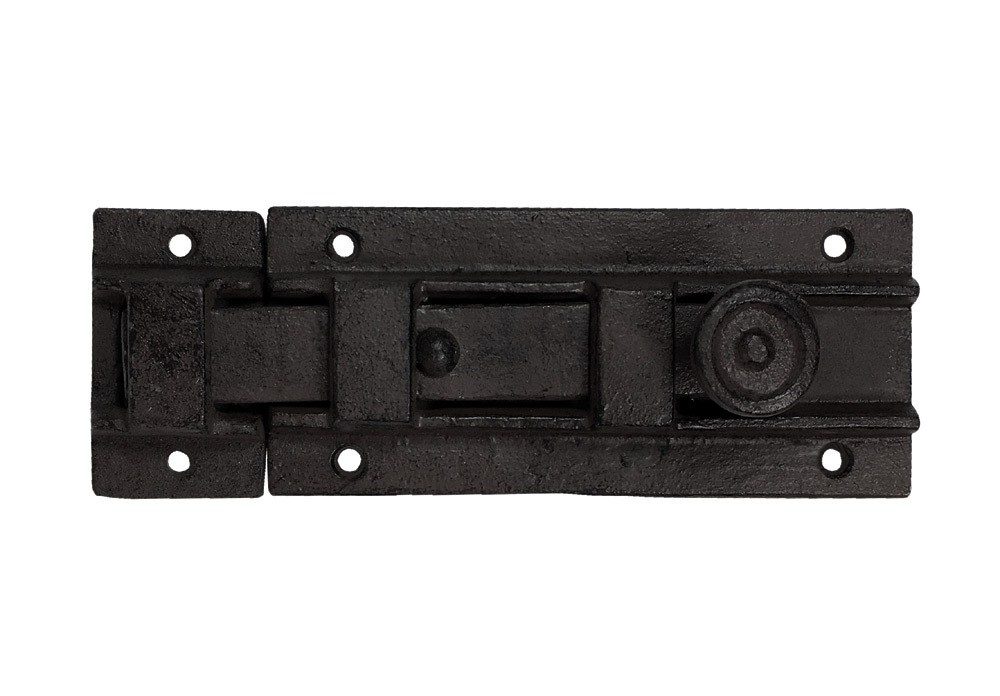 Türriegel Schlossriegel Rustikal Schieberiegel Gusseisen Schwarz 20cm