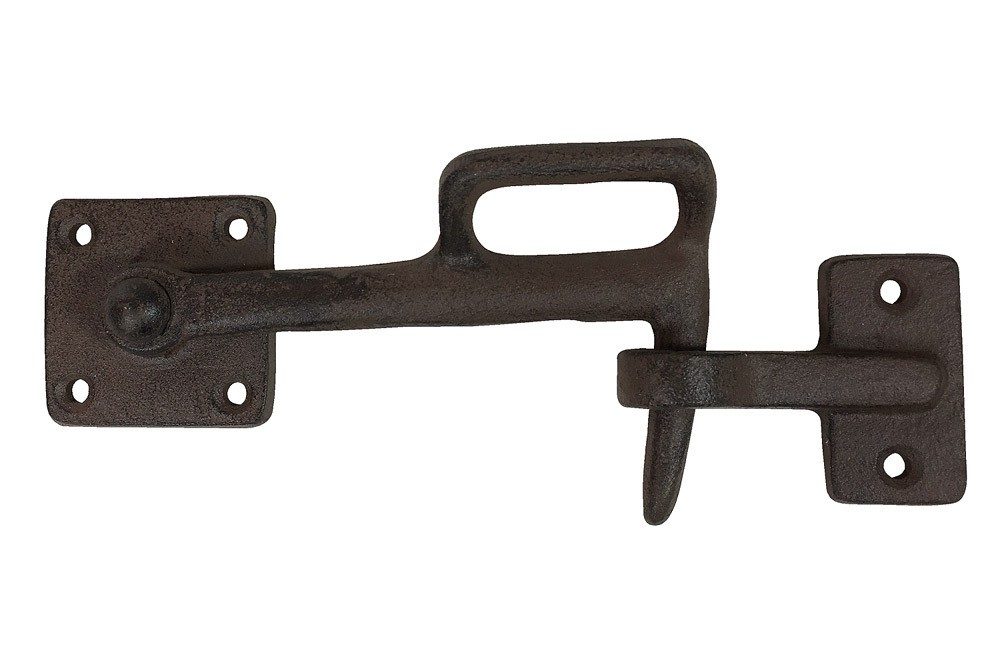 Sturmhaken Türhaken Türschloss Gusseisen Antik-Stil Schlosshaken Braun 20cm