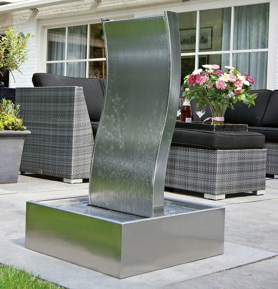 Ubbink AcquaArte Genova Wasserspiel Set Springbrunnen Edelstahl