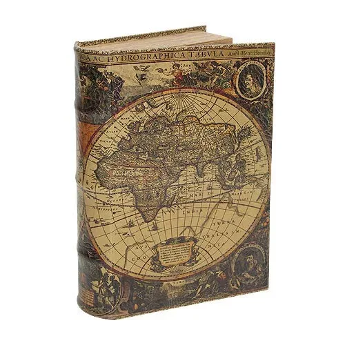 Hohles Buch mit Geheimfach Buchversteck Atlas Antik-Stil 21cm