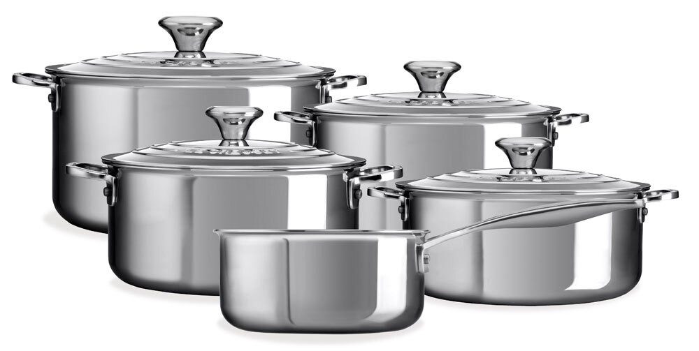 Le Creuset 3-Ply PLUS Topfset 5-teilig Edelstahl
