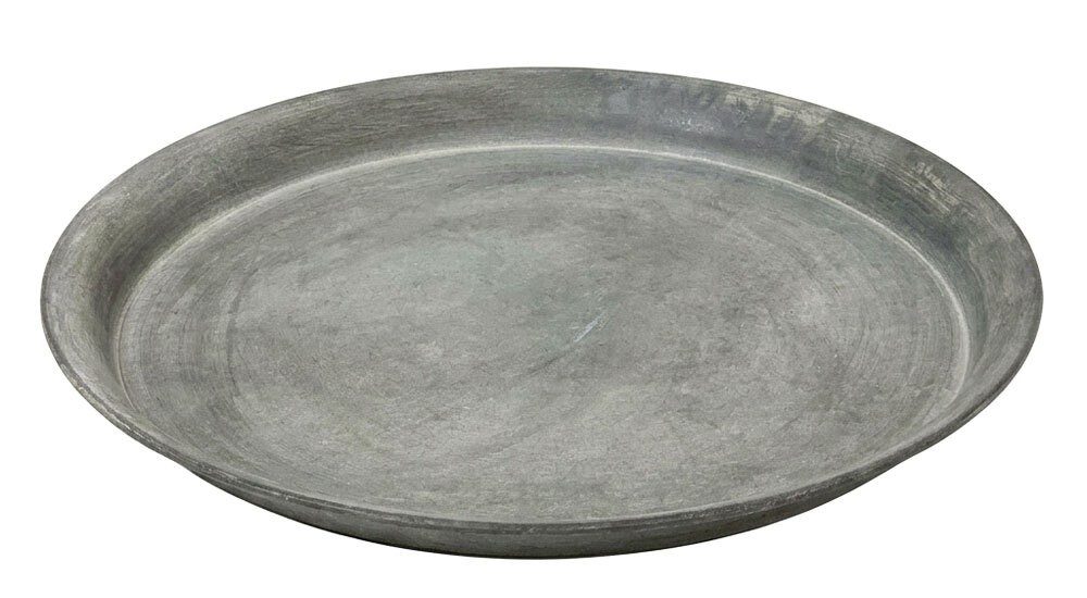 Tablett Rund Zink Vintage-Stil Zinktablett Dekotablett Zinkteller Landhaus 30 cm