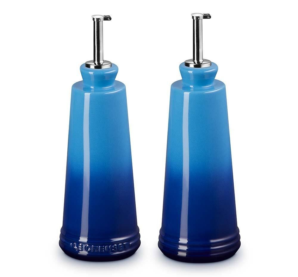 Le Creuset Essig und Öl Set Steinzeug Azure Blau