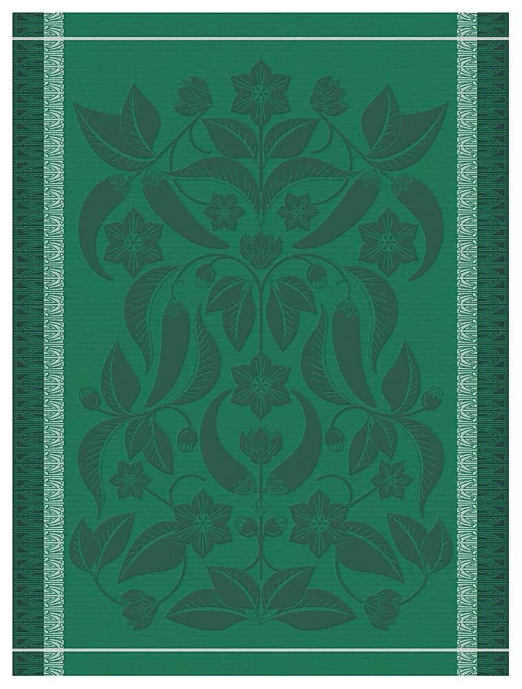 Le Jacquard Français Geschirrtuch Piments Vert Grün 60x80 Baumwolle