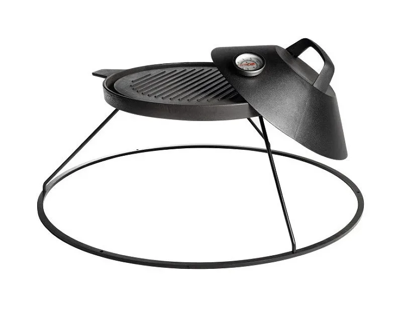 Happy Cocooning Grillplatte mit Deckel für Feuertische 58x34cm