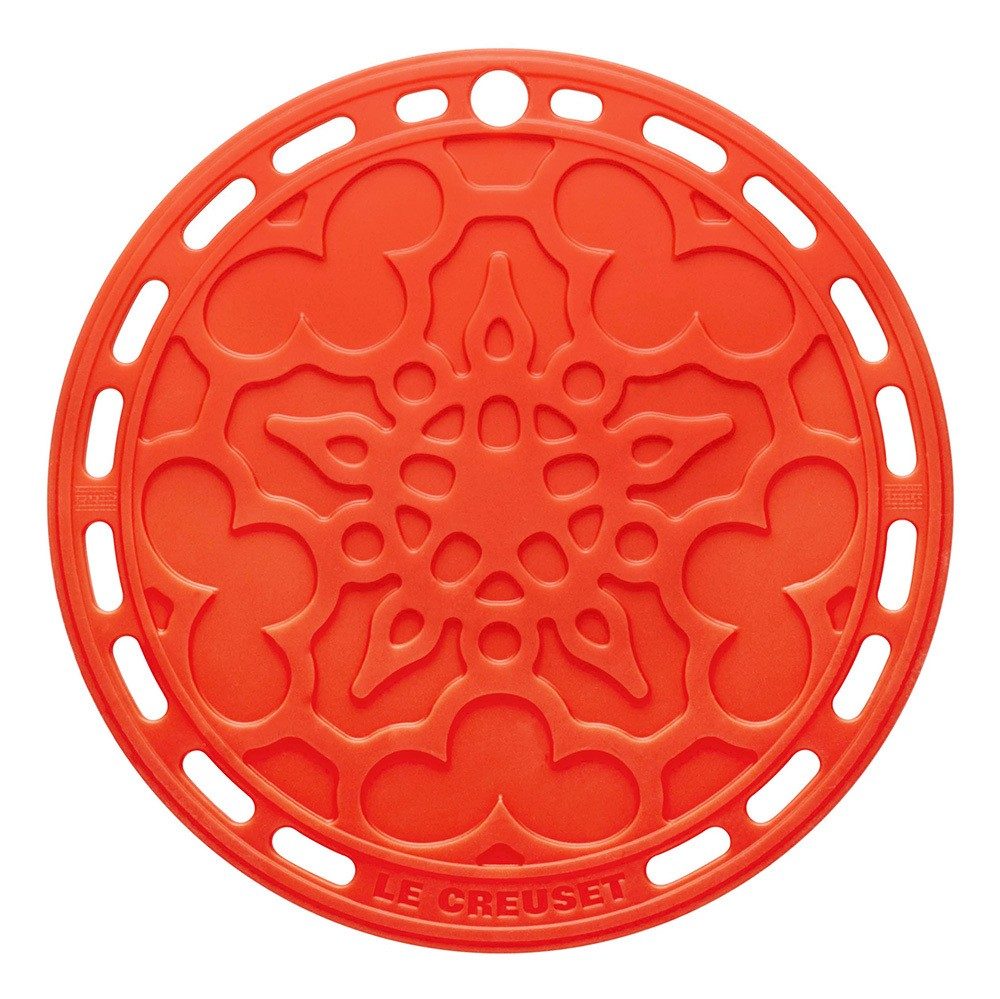 Le Creuset Silikon Untersetzer Tradition Rund Ofenrot 20cm