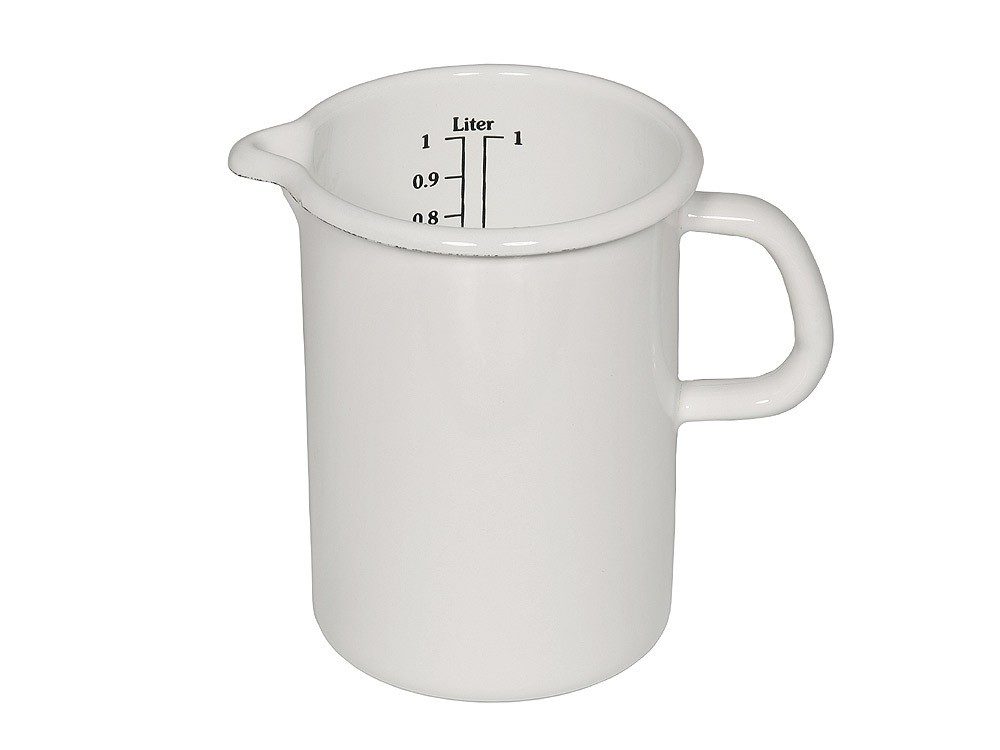 Riess Küchenmaß Emaille Messbecher Weiß 10cm