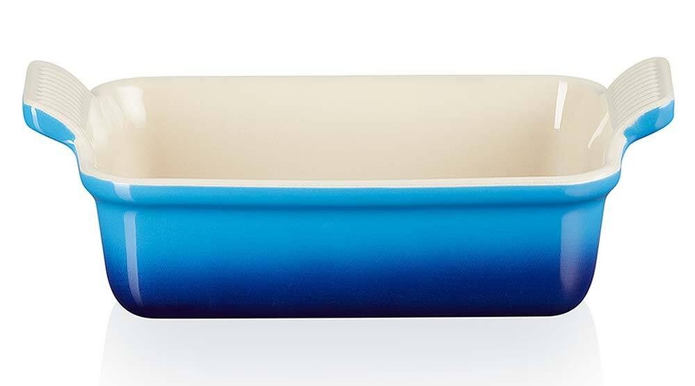 Le Creuset Auflaufform Tradition Steinzeug Azure Blau 32 cm