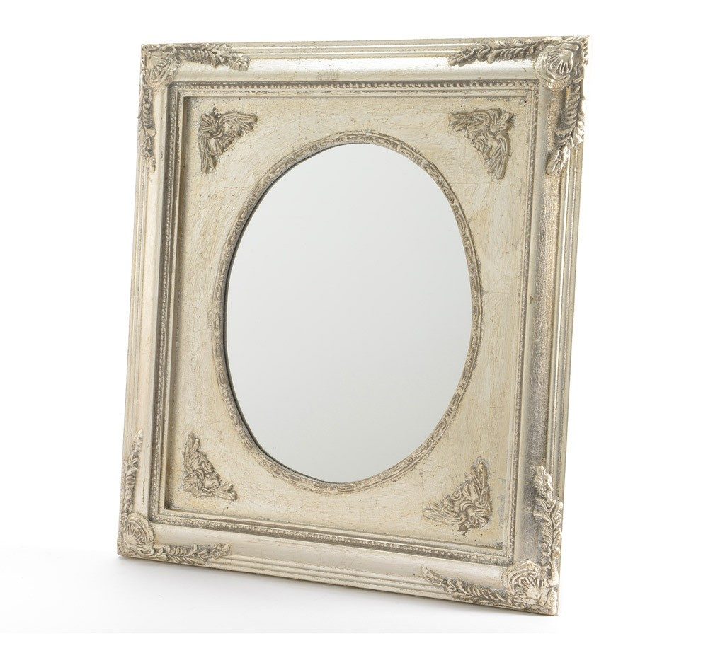 Wandspiegel Barock Spiegel Silber Champagner für Kommode Flur 40x35cm
