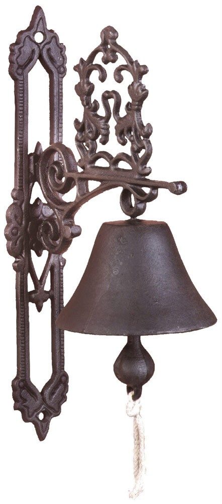 Türglocke Nostalgie Glocke Gusseisen Antik-braun 38cm