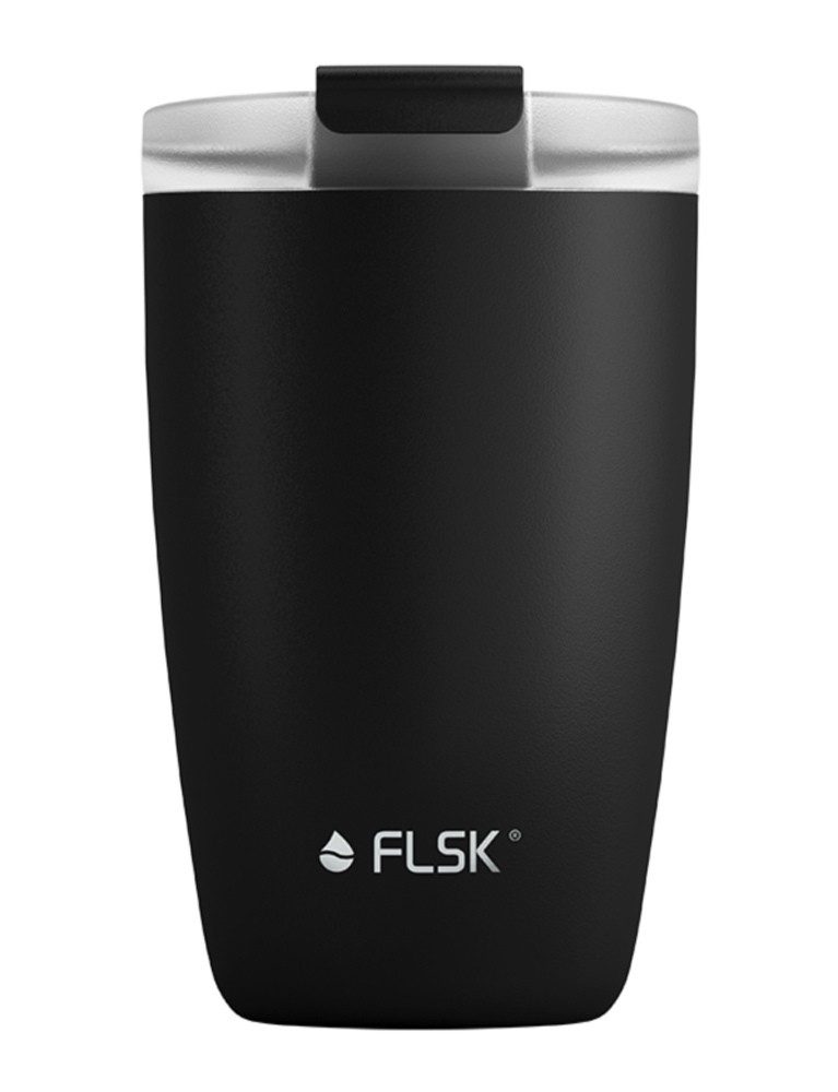 FLSK CUP Kaffeebecher Black Schwarz Coffee to go-Becher 350 ml