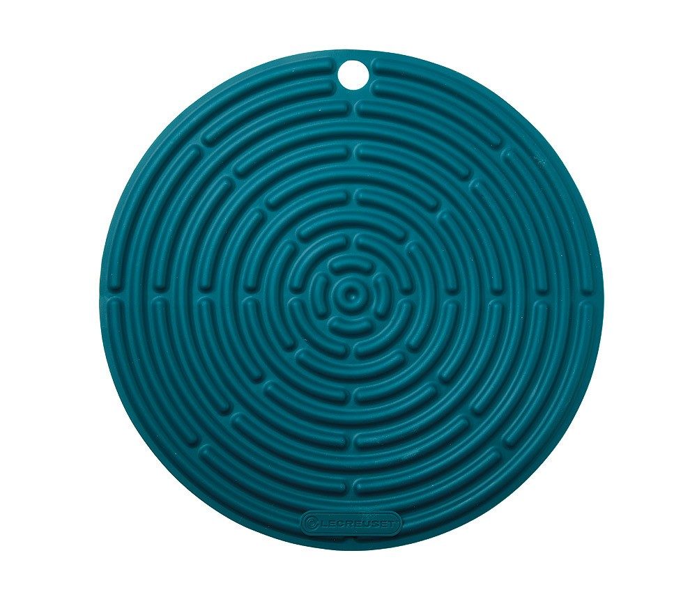 Le Creuset Topflappen Rund Silikon Deep Teal Petrol