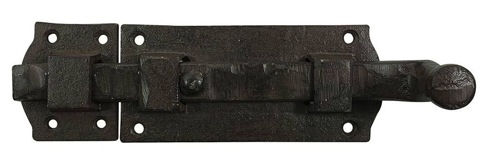 Türriegel Schlossriegel Vintage Schieberiegel Gusseisen Braun Schiebeschloß 22cm