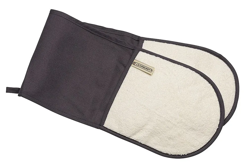 Le Creuset Doppel-Handschuh Textil Flint Grau