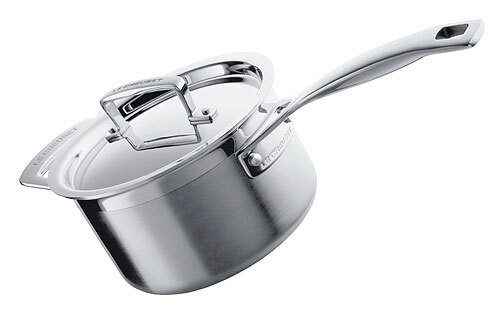 Le Creuset Profistieltopf 3-Ply Edelstahl Stielkasserolle 20cm