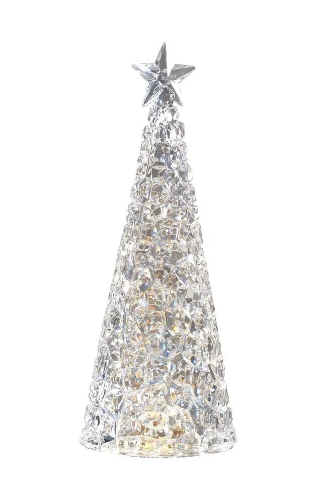 Sompex GLAMOR Tischleuchte Weihnachtsbaum Dekoleuchte Silber 28 cm
