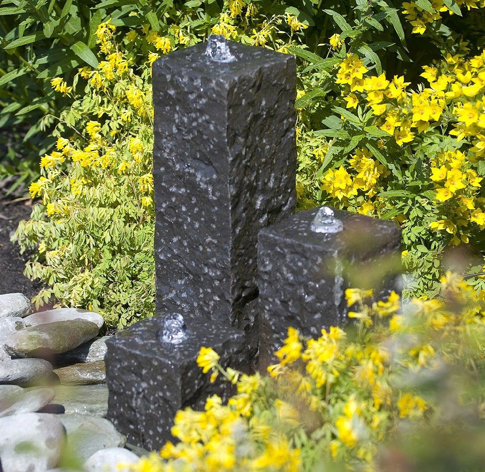 Ubbink AcquaArte Taranto Granitsäulen Gartenbrunnen Set Springbrunnen