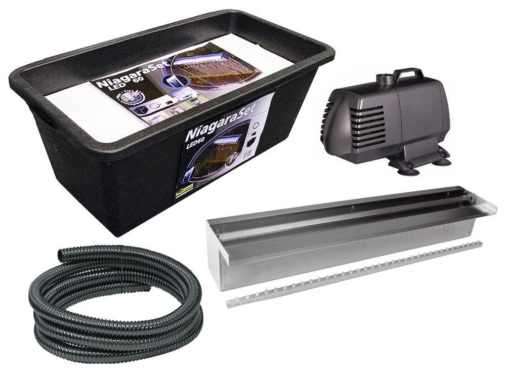 Ubbink Niagara 60 LED SET Wasserfall-Set Edelstahl Beleuchtet
