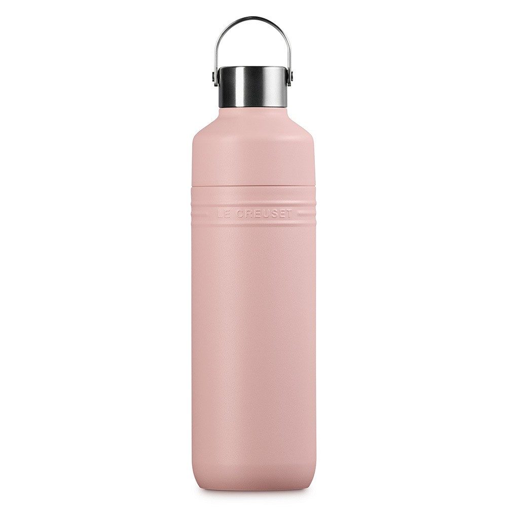 Le Creuset Trinkflasche On The Go Edelstahl Isolierflasche Shell Pink 1000 ml