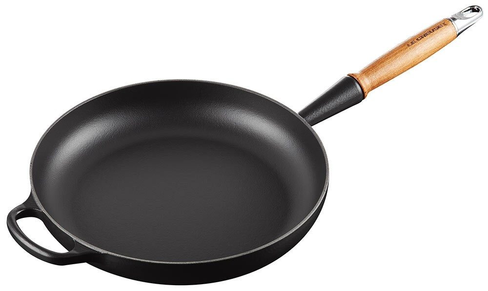Le Creuset Bratpfanne mit Holzgriff Signature Gusseisen Schwarz 26 cm