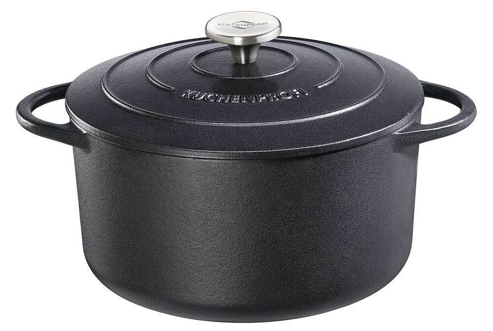 Küchenprofi Bratentopf Rund PROVENCE Schwarz Bräter Classic Black 24 cm