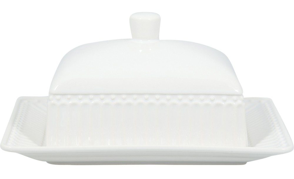 Greengate Butterdose Alice White Porzellan 9cm Weiß