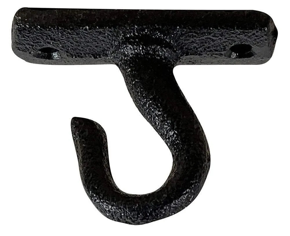 Deckenhaken Wandhaken Rustikal Wandhalterung Gusseisen Antik-Stil Schwarz 5,5cm