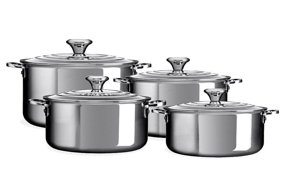 Le Creuset 3-Ply PLUS Topfset 4-teilig Edelstahl