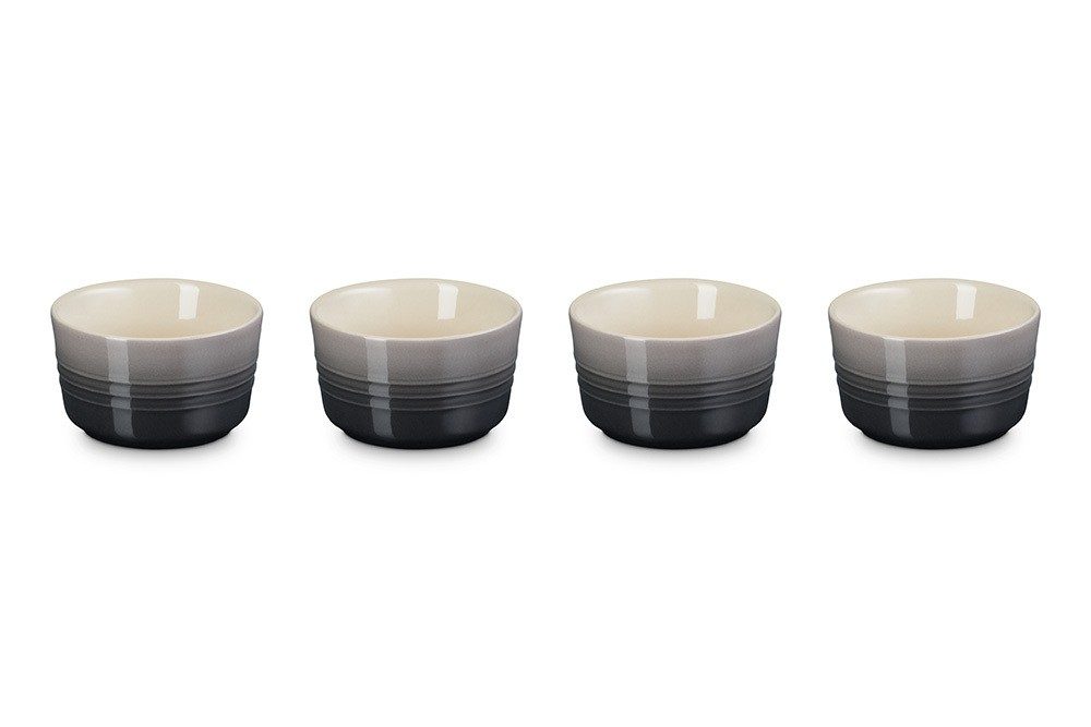 Le Creuset Förmchen 4er-Set Steinzeug Flint Grau 100ml