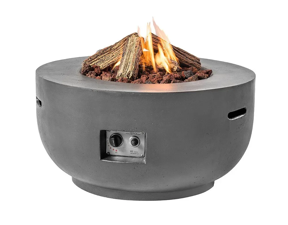 Happy Cocooning Feuertisch Bowl grau 910 x 460 mm