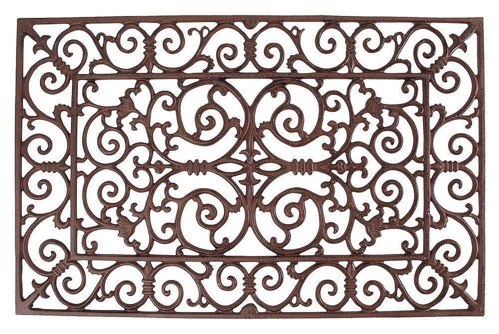 Rustikaler Fussabtreter Fussmatte Eisen Jugendstil 71,5x46cm