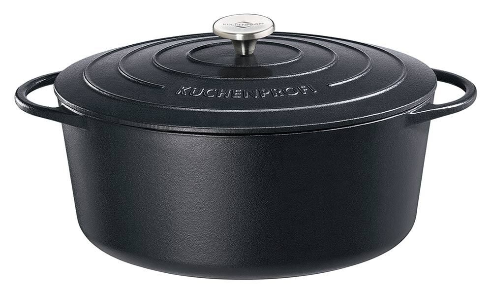Küchenprofi Bratentopf Oval PROVENCE Schwarz Bräter Classic Black 33 cm