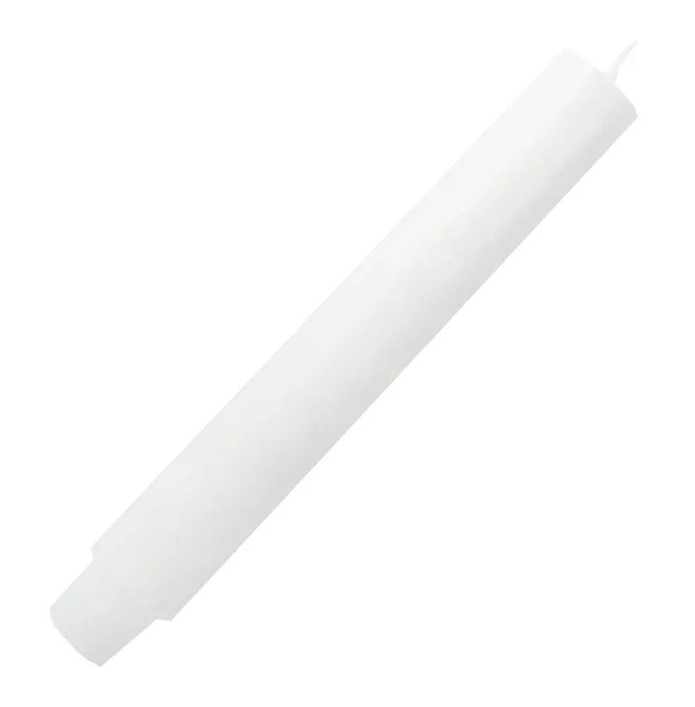 Dicke Stabkerze Durchgefärbt Weiß 20cm x 2,5cm Tropffrei Premium