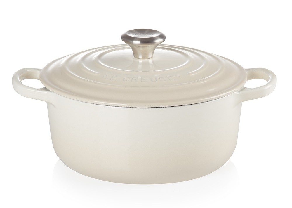Le Creuset Bräter Signature Rund Gusseisen Meringue 20cm