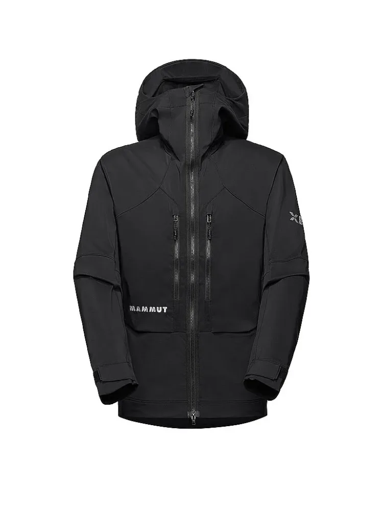 Mammut Wetterfeste Softshell-Bergjacke Eiger Nordwand Pro SO Hooded Jacket Men Schwarz XL