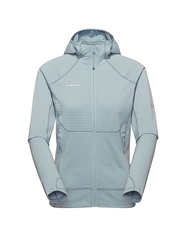 MAMMUT Damen Fleecejacke Taiss Hoodie hellblau | L